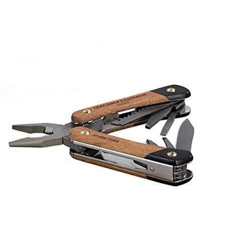 Gentlemen’s Hardware Wood-Handled Multi-Tool,12-in-1, Pliers