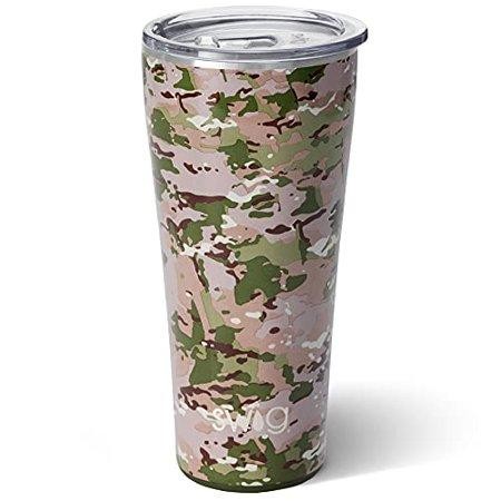 Swig Life 32oz Triple Insulated Tumbler, Cup Holder Friendly, Dishwasher Safe, Stainless Steel, Double Wall, Vacuum Sealed Travel Coffee Mug (Duty Cal