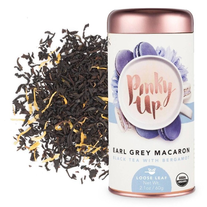 Pinky up Organic Earl Grey Loose Leaf Macaron Blend - Black Tea  35 Servings