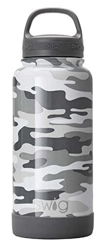 Swig Life 30oz Triple Insulated Stainless Steel Wide Mouth Water Bottle with Handle, Dishwasher Safe, Double Wall, Vacuum Sealed, Reusable Thermos in