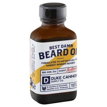 Duke Cannon Best Damn Beard Oil - Premium Natural Oil Blend with Redwood Scent  3 Fl. Oz  1 Bottle