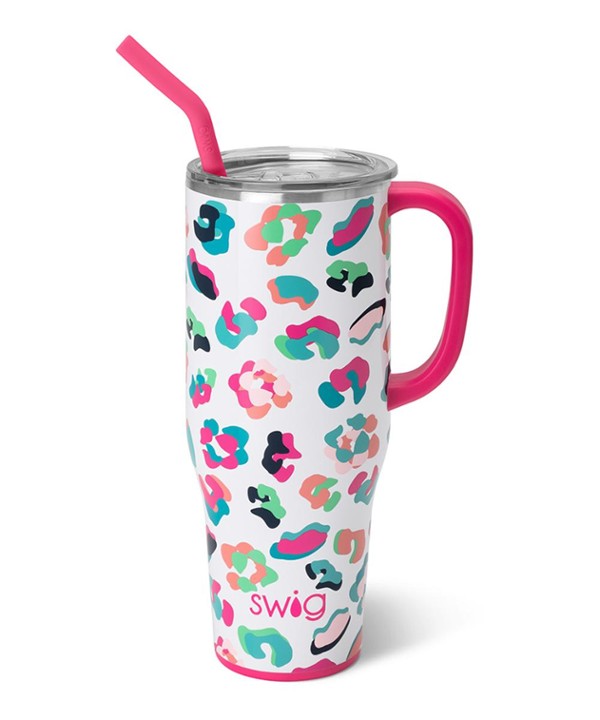 Swig Life Women's Travel Mugs Party - White Party Animal Mega 40-Oz. Travel Mug