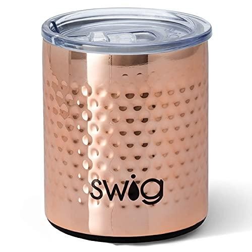 Swig Life 12oz Lowball Tumbler, Triple Insulated, Stainless Steel Tumbler with Lid, Double Wall, and Vacuum Sealed Travel Coffee Tumbler in Cocktail C