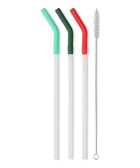 Swig Life  Straws  - Mint & Green Reusable Flexi-Tip Straw Set