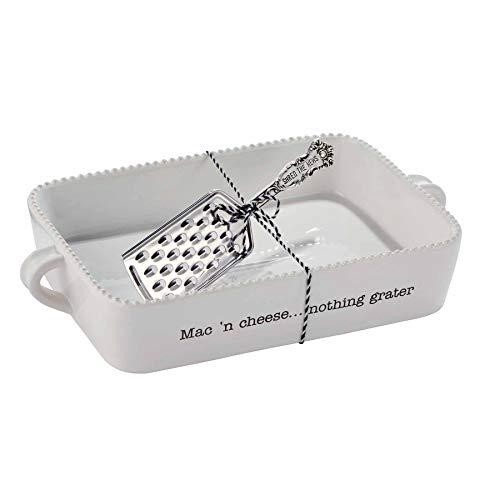 Mud Pie Macaroni and Cheese Baker and Cheese Grater Serving Set