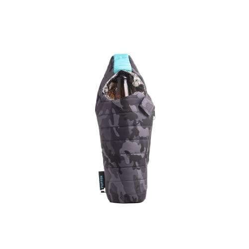 Puffin Beverage Sleeping Bag | Insulated Beer Cooler, Camo Grey
