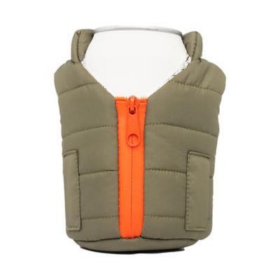 Puffin Vest Can Insulator - Green/Orange