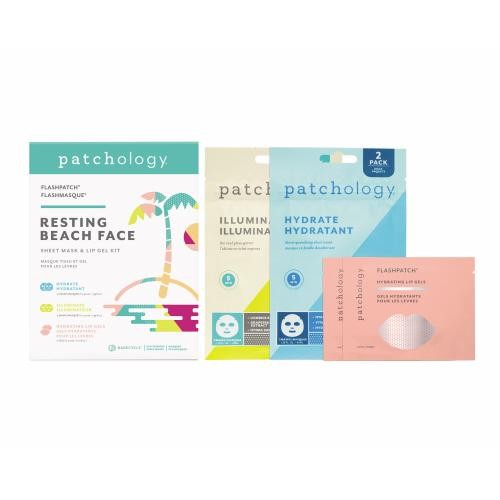 Resting Beach Face sheet mask & lip gel kit