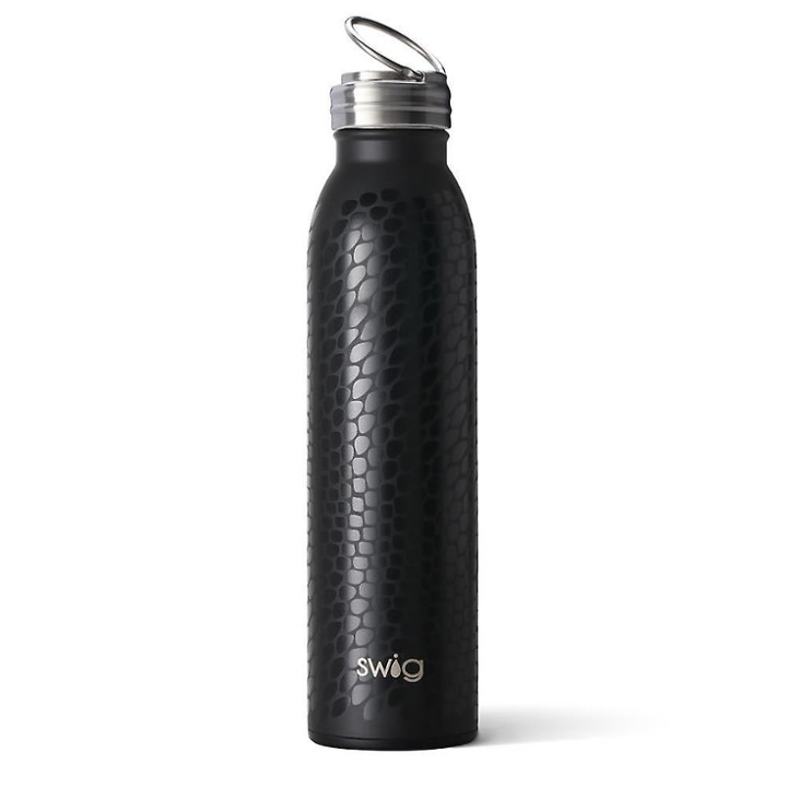 Swig Life Reusable Eco-Friendly Water Bottle with Insulated Stainless Steel & Non-Slip Base 590ml Dragon Glass