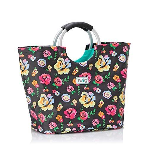 Swig Life Women's Lunch Bags and Lunch Boxes Fleur - Black Fleur Noir Loopi Tote