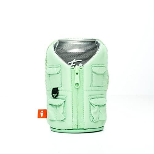 Puffin - the Adventurer Beverage Vest, Insulated Can Cooler, Seafoam