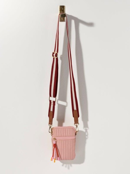 Shiraleah Ezra Phone Holder Handbag, Blush - Pink