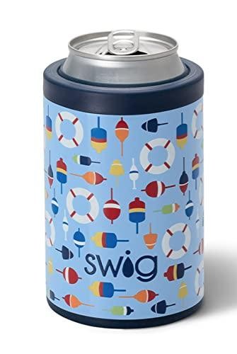 Swig Life Standard Can + Bottle Cooler, Stainless Steel, Dishwasher Safe, Triple Insulated Can Sleeve for Standard Size 12oz Cans or Bottles (Bobbing