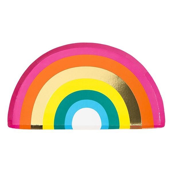 Talking Tables Rainbow Plates, 12 per Pack