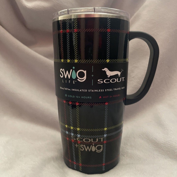 Swig Life + SCOUT 22oz Tall Travel Mug with Handle and Lid Cup Holder Friendl...