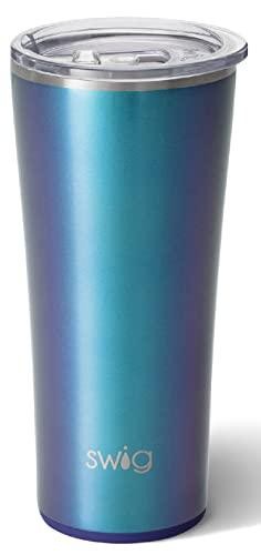 Swig Life 22oz Triple Insulated Stainless Steel Skinny Tumbler with Lid, Dishwasher Safe, Double Wall, and Vacuum Sealed Travel Coffee Tumbler in Merm