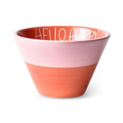 Hello Happy Appetizer Bowl - Pink