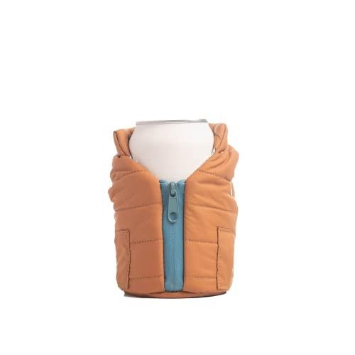 Puffin Beverage Vest | Insulated Can Cooler, Cider & Teal