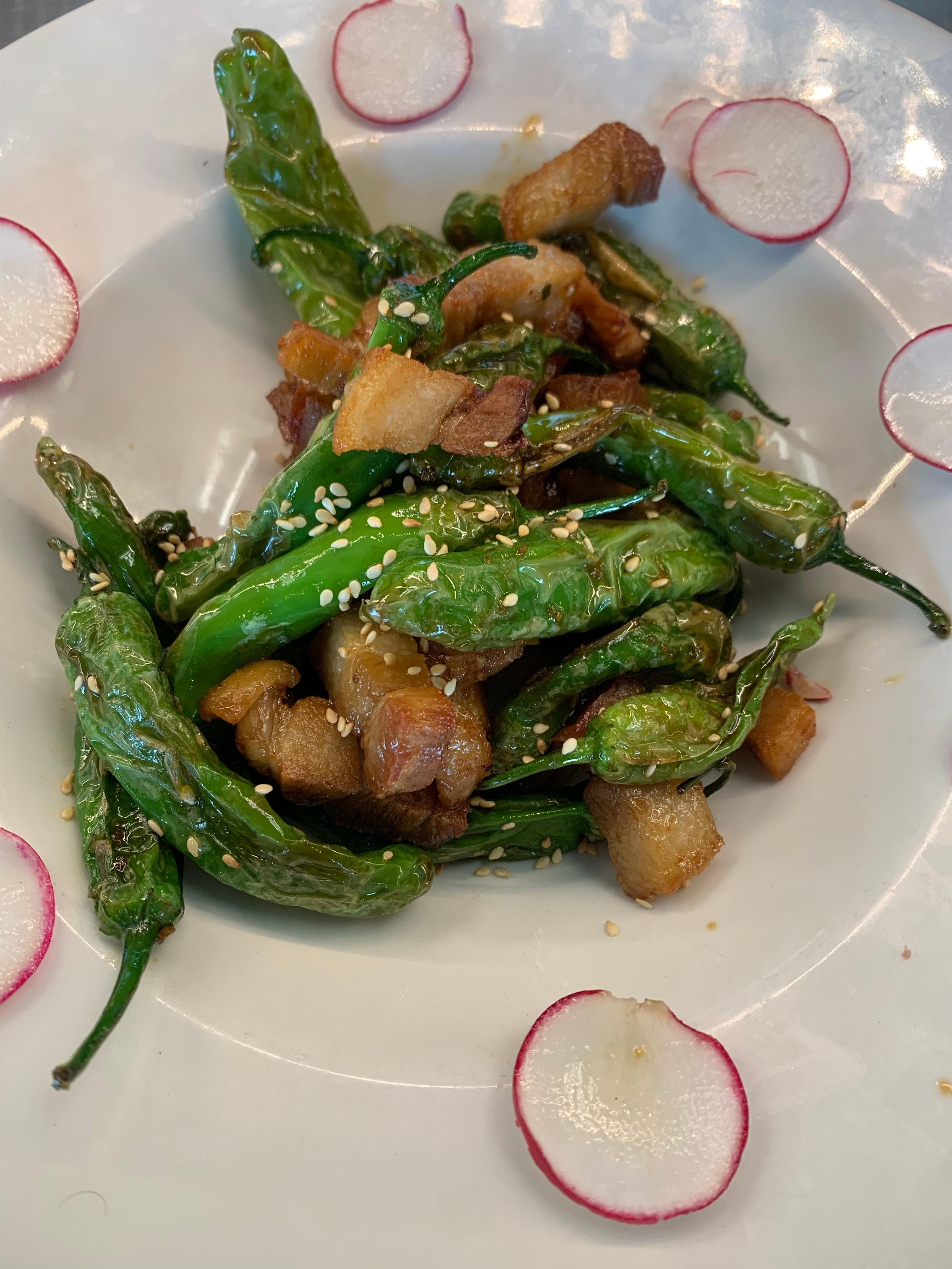 Ginger Soy Shishito Peppers