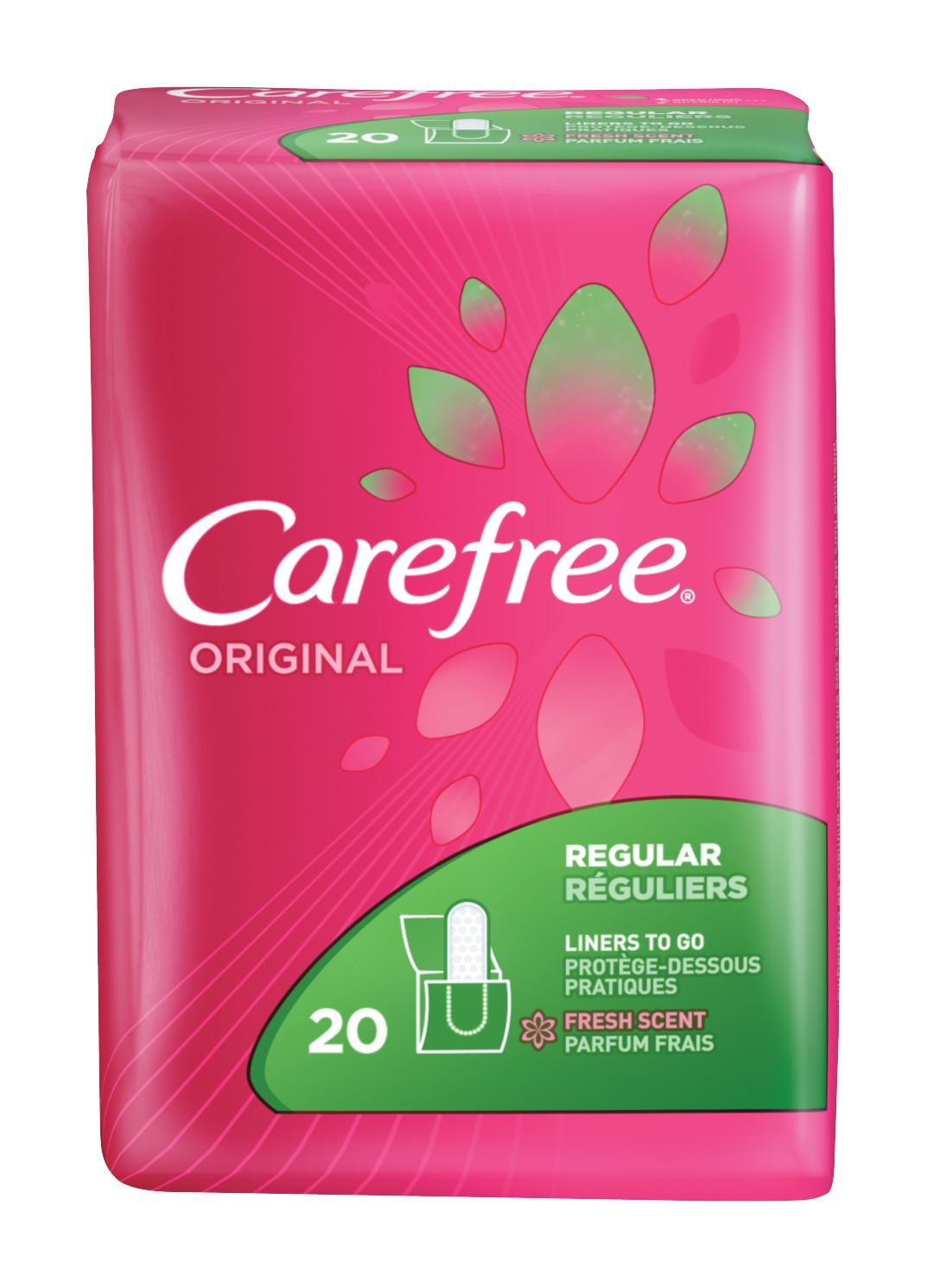 Carefree Original Liners to Go Regular Fresh Scent 20 Each by Carefree