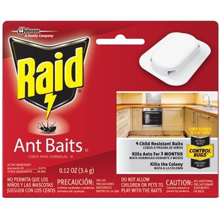 Raid 0.24 Oz. Solid Ant Bait Station 4-Pack 76746 Pack of 12 - All