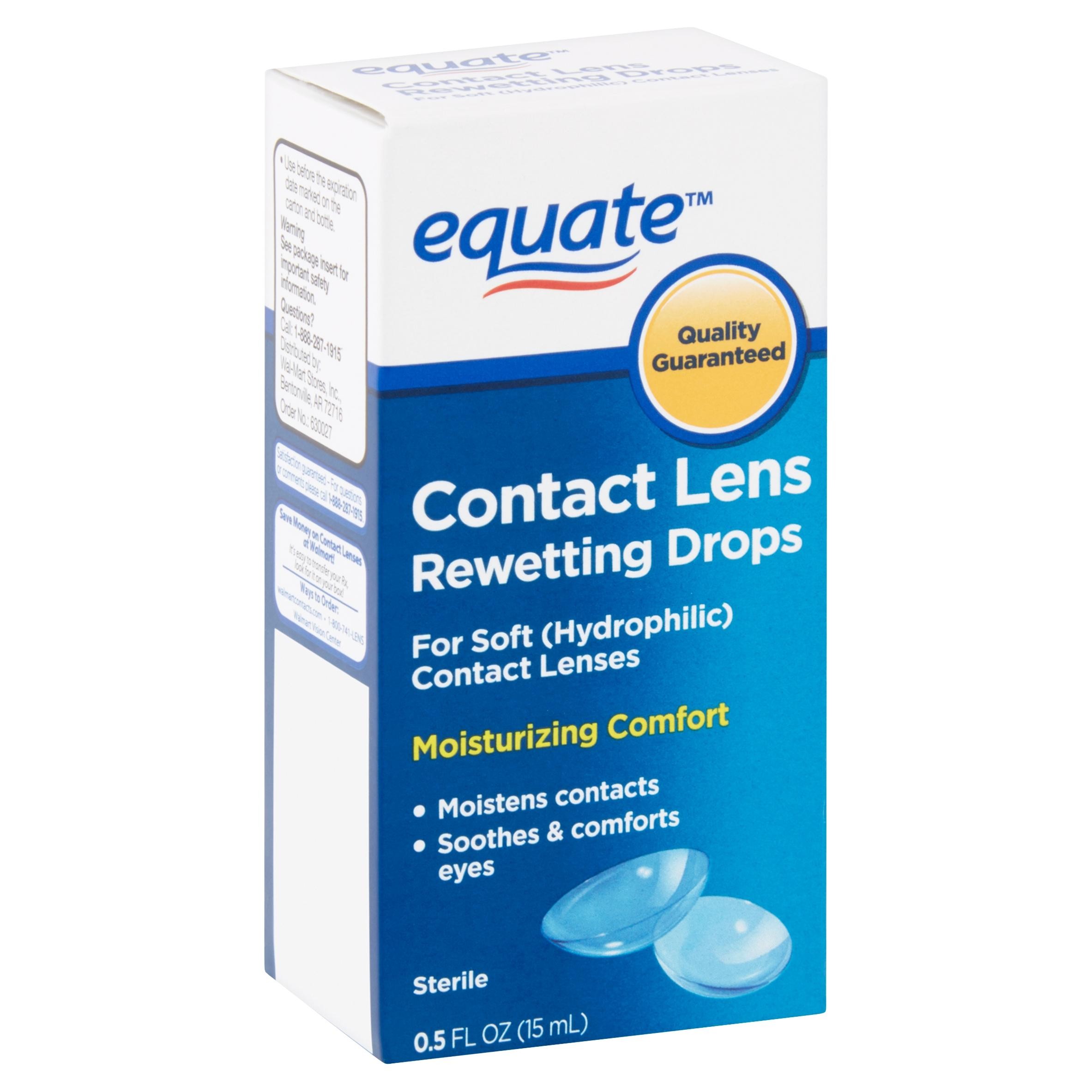 Equate Contact Lens Rewetting Drops  0.5 Fl Oz (15 ML)