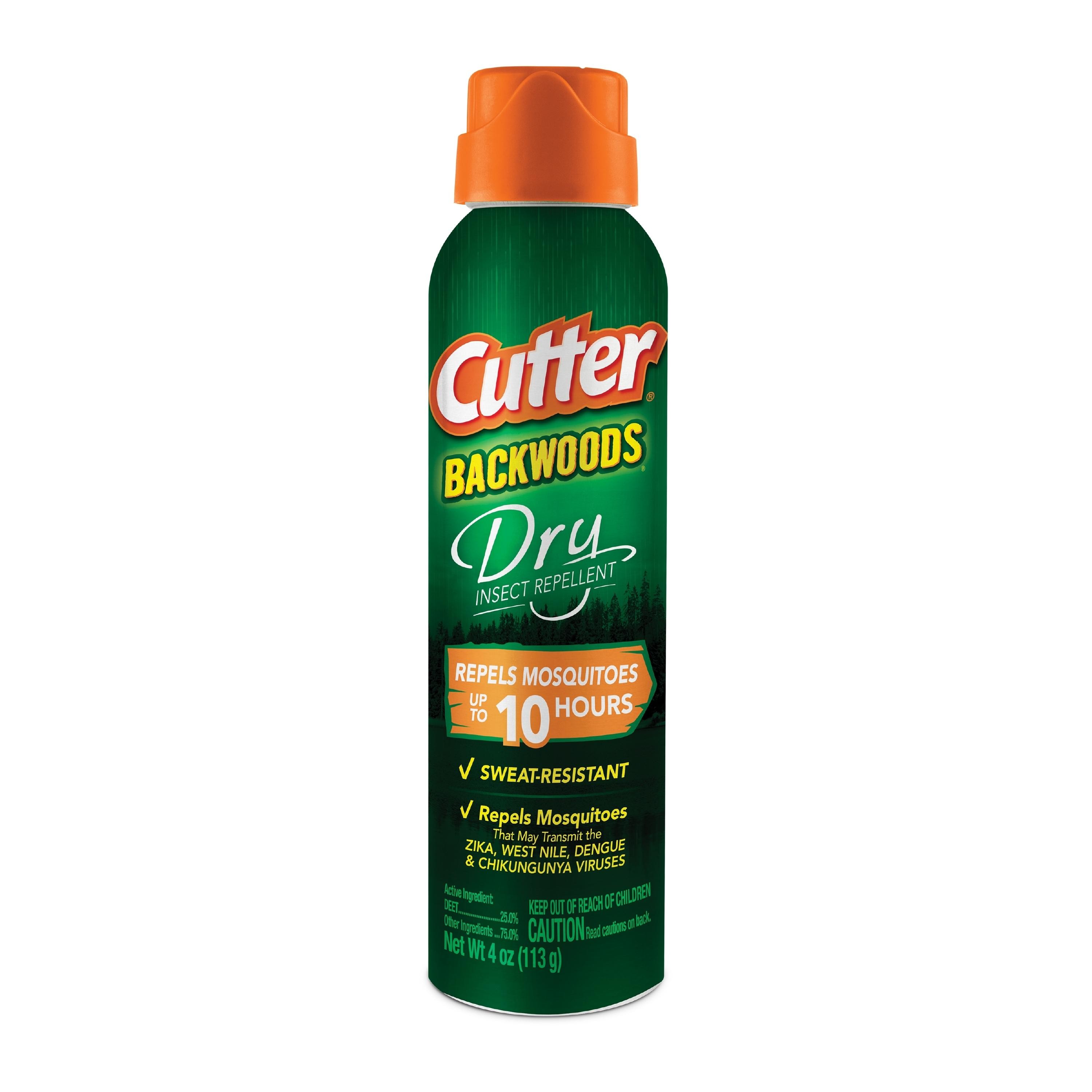 Cutter Backwoods Dry Insect Aerosol Repellent  4 Oz.