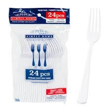 Cutlery Plstc Forks 24ct Wht