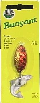 25093606 Spinning Lures Buoyant Spoon - 0.16 Oz - Gold Red