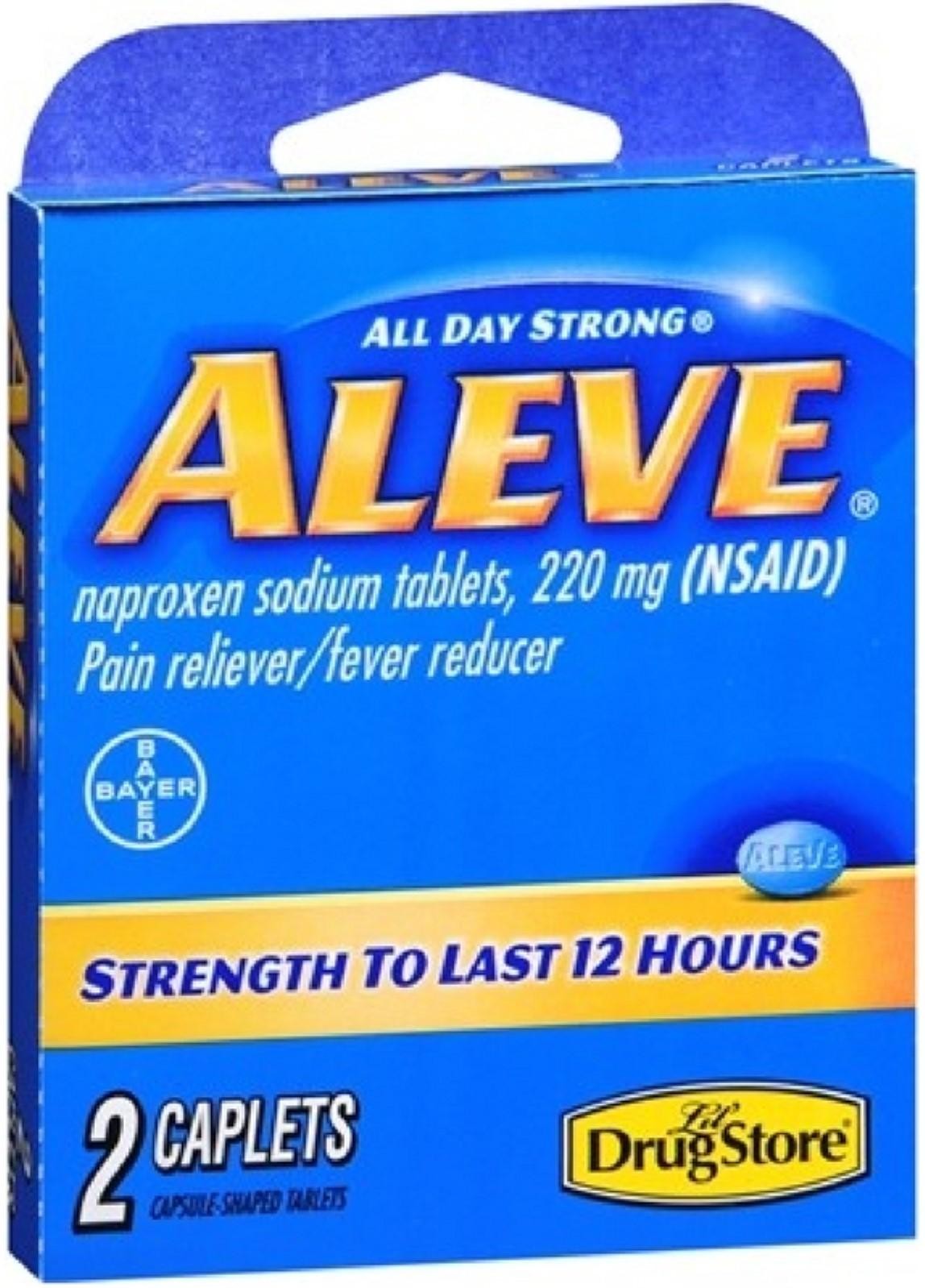Aleve Lil Drug Store Pain Reliever/ Fever Reducer Caplets 2 Ea