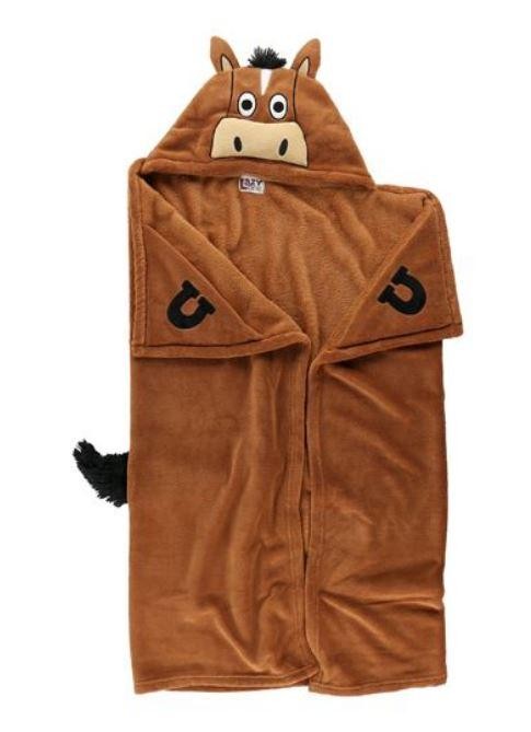 LazyOne Wearable Hooded Blanket for Kids  Animal Hooded Blanket (Horse  Brown Blanket)