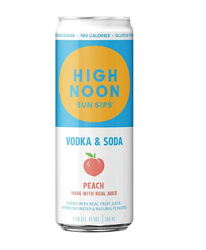 High Noon Peach Vodka Seltzer 12oz