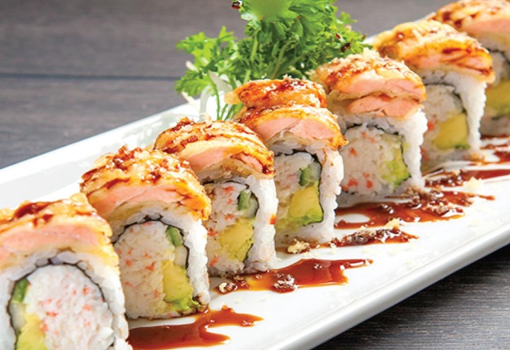 SALMON TEMPURA ROLL