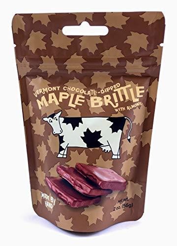 Chocolate-Dipped Vermont Maple Almond Brittle Pouches (4-Pack)