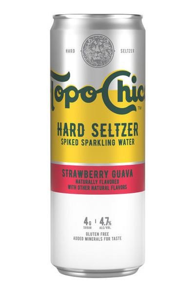 Topo Chico Hard Seltzer Strawberry Guava - Beer - 24oz Can