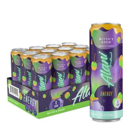 Alani Nu Sugar-Free Energy Drink  Pre-Workout Performance  Witch S Brew  12 Oz Cans (Pack of 12) (Limited Edition)