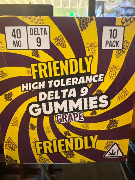 Friendly high tolerance Delta gummies grape .56oz