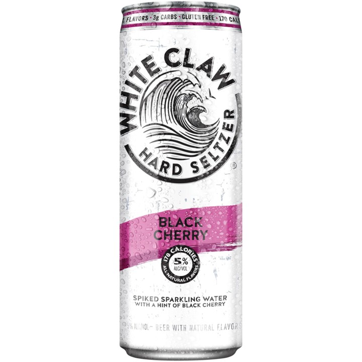 White Claw Hard Seltzer Can Black Cherry - 19.2 Oz