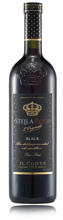 Stella Rosa Black Semi-Sweet Red Wine - from Italy - 750ml Bottle