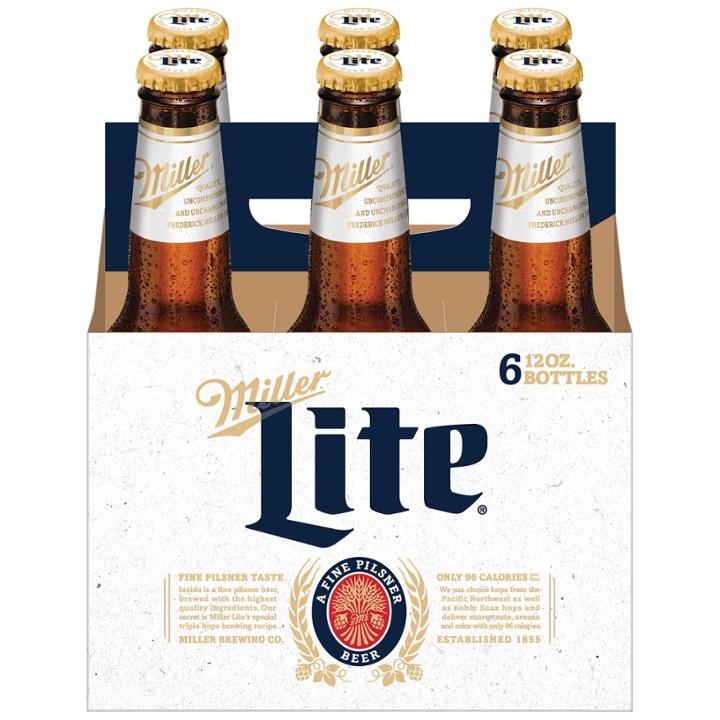 Miller Lite American Lager Beer - 12.0 Fl Oz X 6 Pack