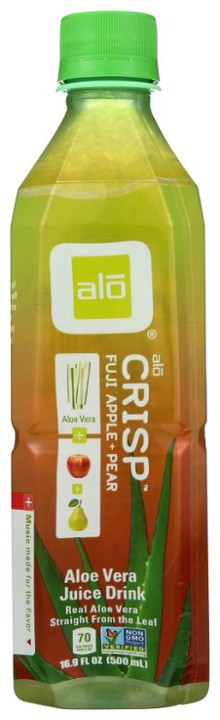 Alo Crisp  Aloe Vera Juice Drink with Fuji Apple and Pear  16.9 Oz.