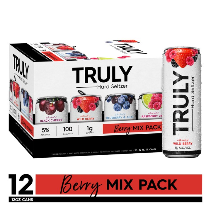 Truly Hard Seltzer, Berry Mix Pack - 12.0 Oz X 12 Pack