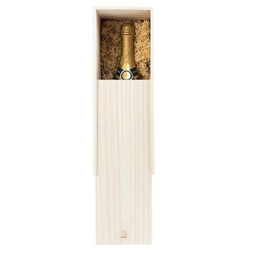 1-Bottle Paulownia Wood Champagne Box by Twine®