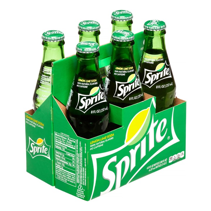 Sprite Lemon Lime Soda Soft Drinks, 8 Fl Oz, 6 Pack
