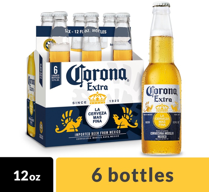 Corona Extra Mexican Lager Beer - 12.0 Fl Oz X 6 Pack