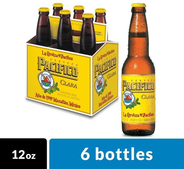 Pacifico Clara Mexican Lager Beer - 12.0 Fl Oz X 6 Pack