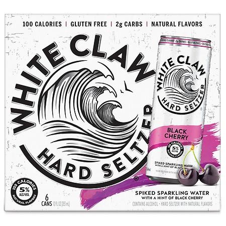 White Claw Hard Seltzer 6 Pack Black Cherry - 12.0 Oz X 6 Pack