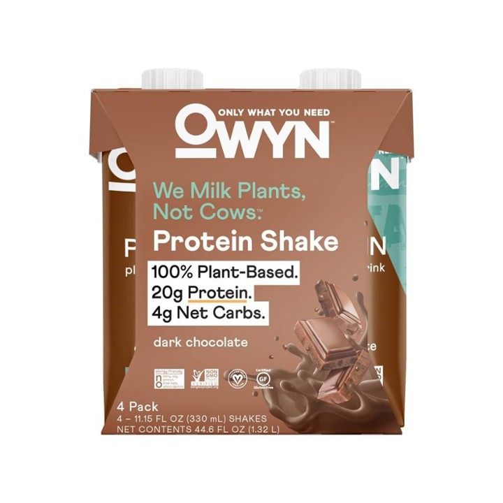 These Delicious OWYN Protein Shakes Are Plant Based with 20g of Protein. Formulated with Superfoods Greens Blend and Vegan Omega-3s. Use This Snack to