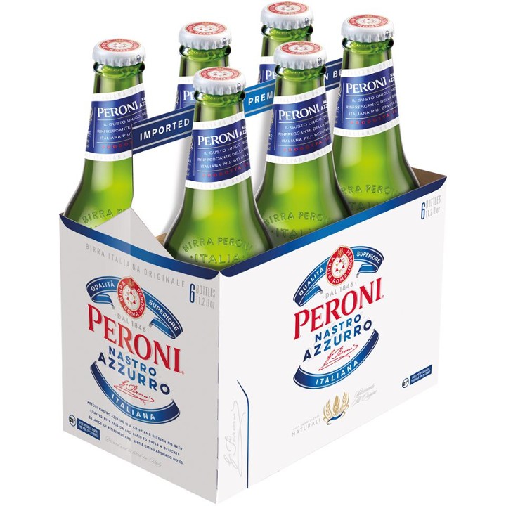 Peroni Nastro Azzurro 11.2oz Bottles 12oz - 6pk