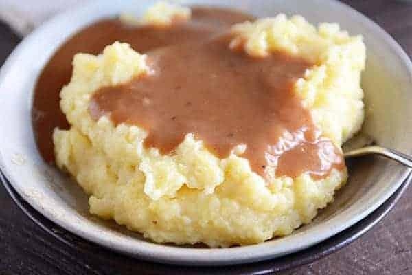 Homemade Mashed Potatoes w/Gravy